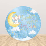Allenjoy Elephant Little Star Round Backdrop for Baby Shower - Allenjoystudio
