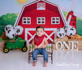 Allenjoy Farm Cow Balloon Backdrop Designed by Panida Phillips - Allenjoystudio