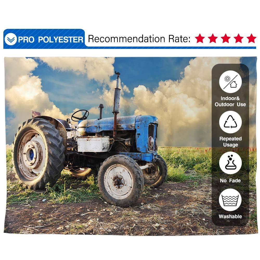 Allenjoy Farm Rustic Backdrop for Photo Studio Tractor Field Cloud  for Children - Allenjoystudio