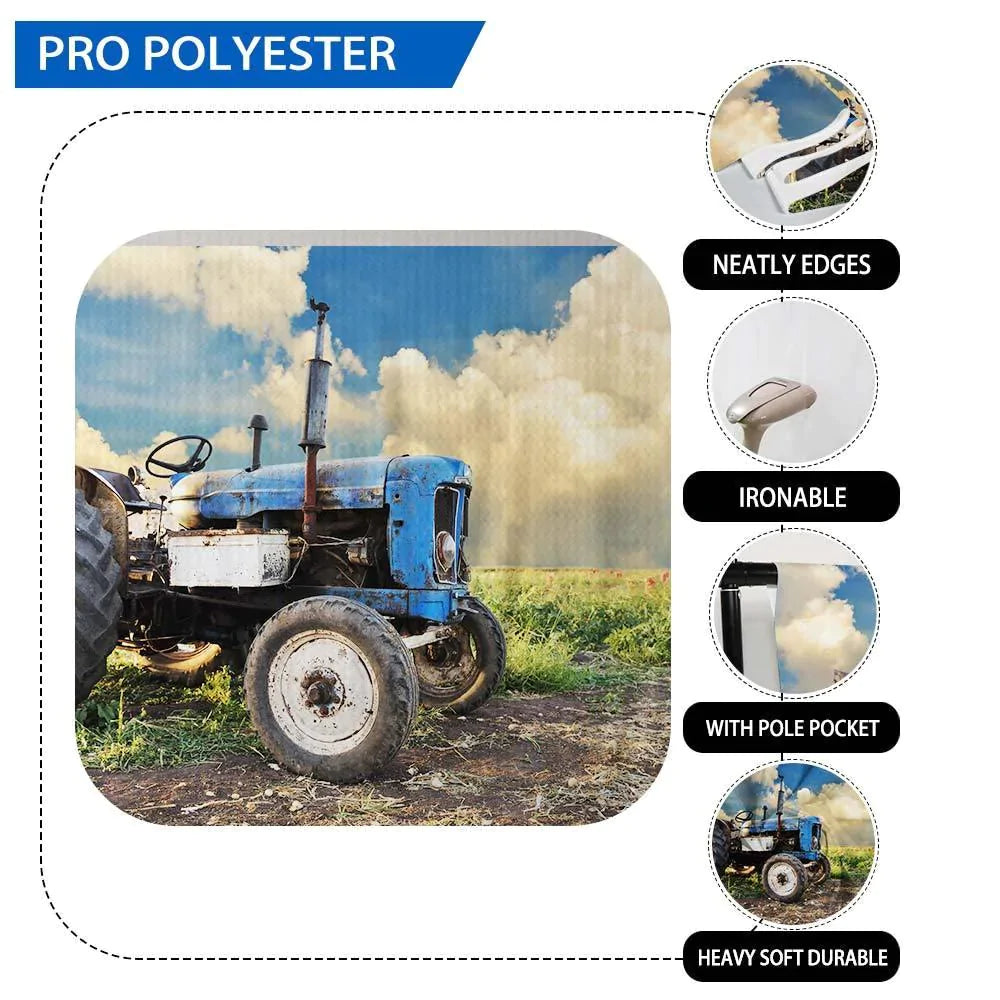 Allenjoy Farm Rustic Backdrop for Photo Studio Tractor Field Cloud  for Children - Allenjoystudio