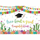 Allenjoy Fiesta Cactus Graduation Backdrop