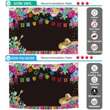 Allenjoy Fiesta  Day of The Dead Backdrop For Mexican Festival Flower Cactus Guitar - Allenjoystudio