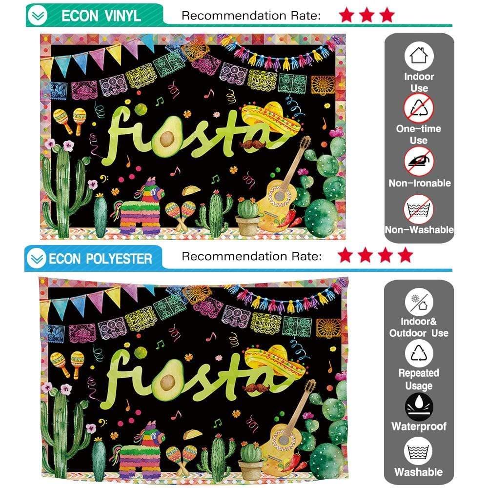 Allenjoy Fiesta Mexican Backdrop Avocado Flag Cactus Alpaca Cinco De Mayo Party - Allenjoystudio
