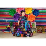 Allenjoy Fiesta Theme Mexican Festival Backdrop Stripes Cinco Banner for Children - Allenjoystudio