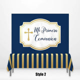 Allenjoy First Communion Banner Tablecloth for Baptism - Allenjoystudio