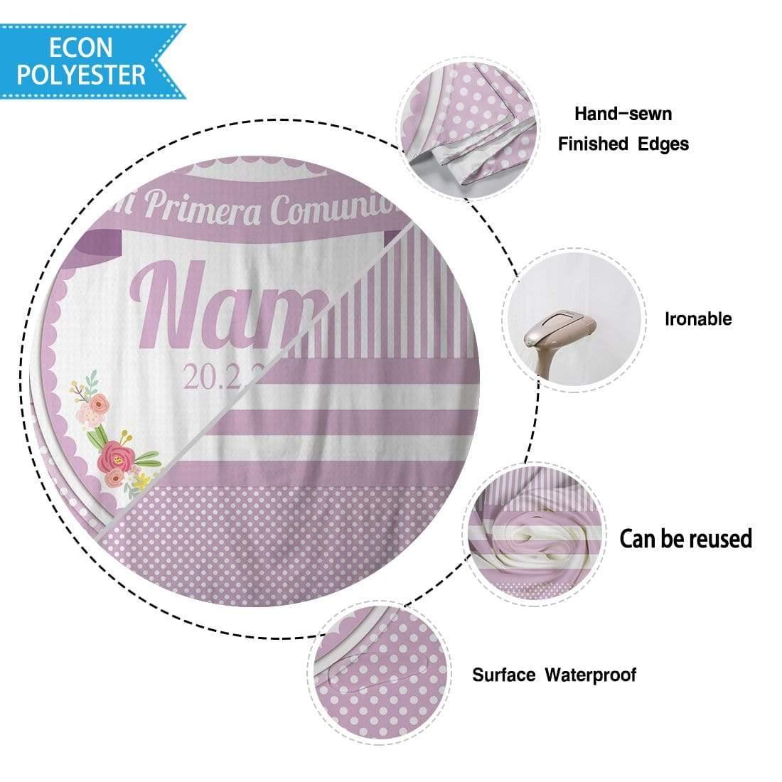 Allenjoy First Communion Backdrop Tablecloth for Baptism - Allenjoystudio