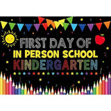Allenjoy First Day of In Person School Kindergarten Backdrop - Allenjoystudio
