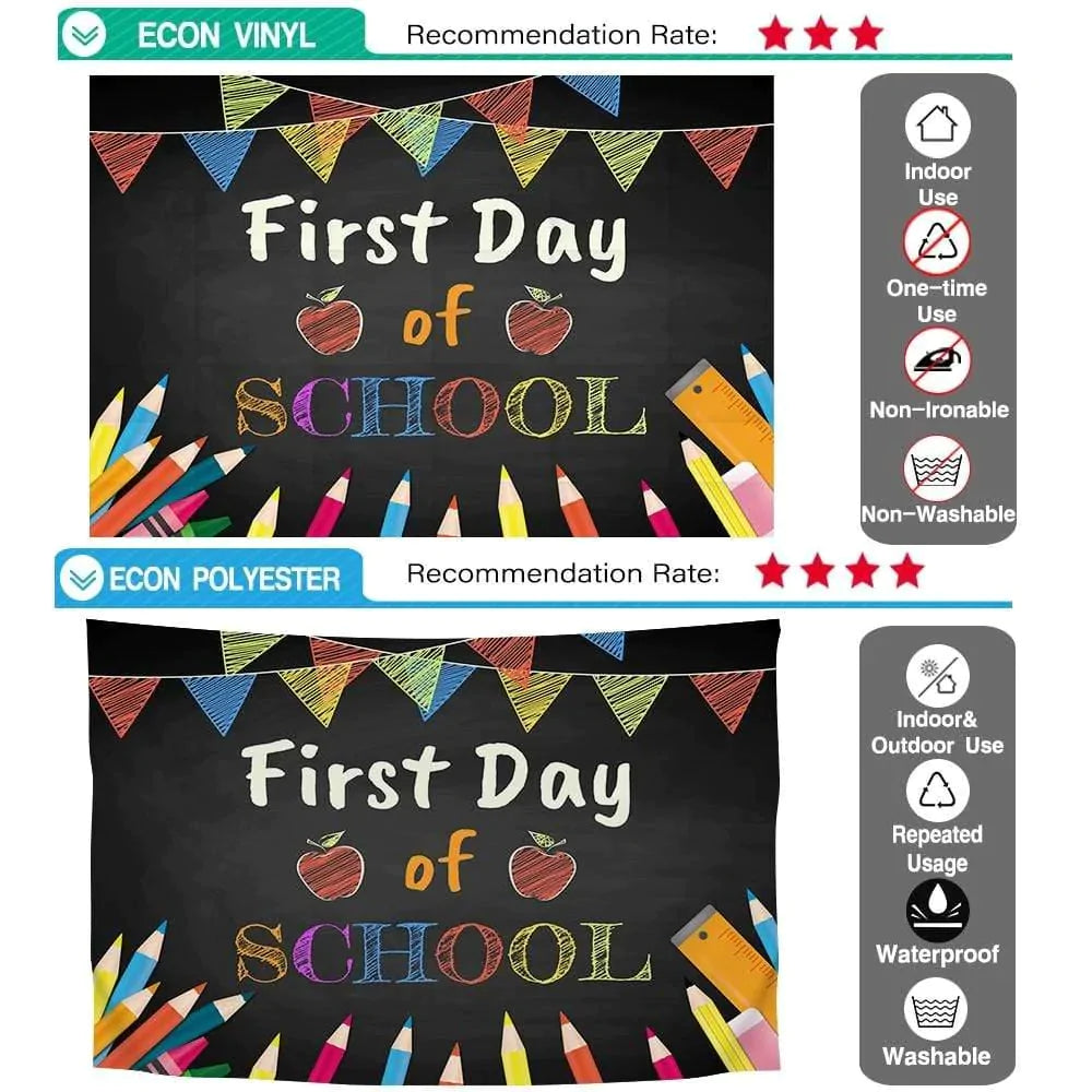 Allenjoy First Day of the School Back to School Backdrop for School - Allenjoystudio