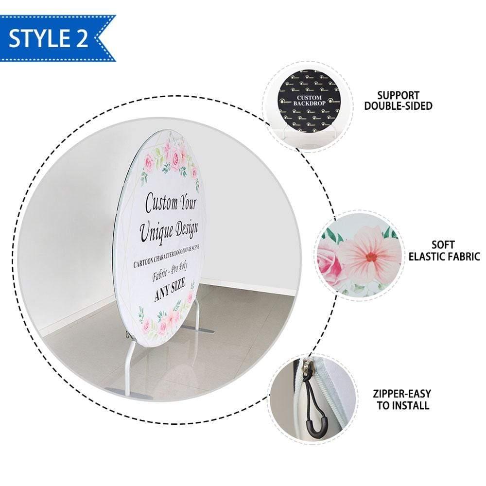Allenjoy Flamingo Summer Round Backdrop for Party - Allenjoystudio