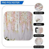 Allenjoy Pink and White Floral Baby Carriage Backdrop for Valentine's Day Designed by Panida Phillips - Allenjoystudio