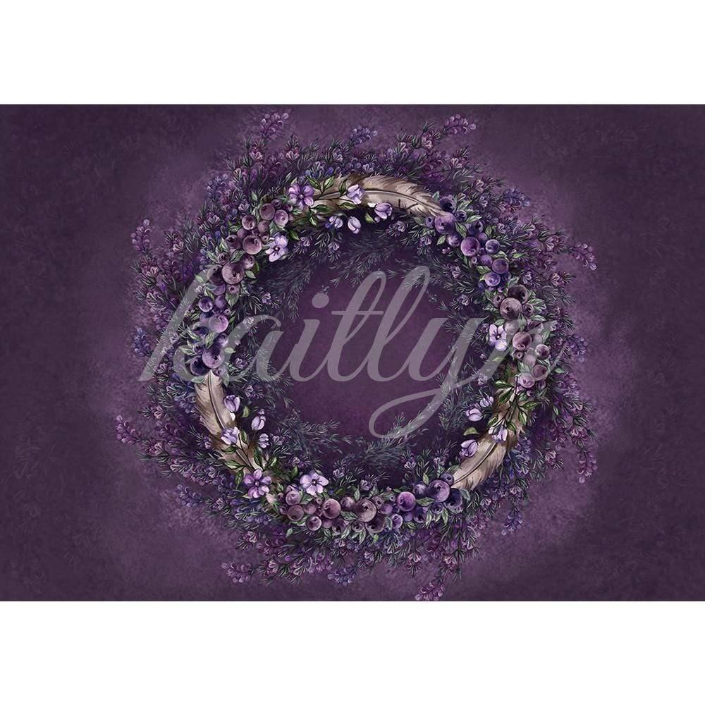 Allenjoy Purple Wreath New Born Portrait Backdrop - Allenjoystudio