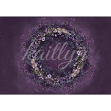 Allenjoy Purple Wreath New Born Portrait Backdrop