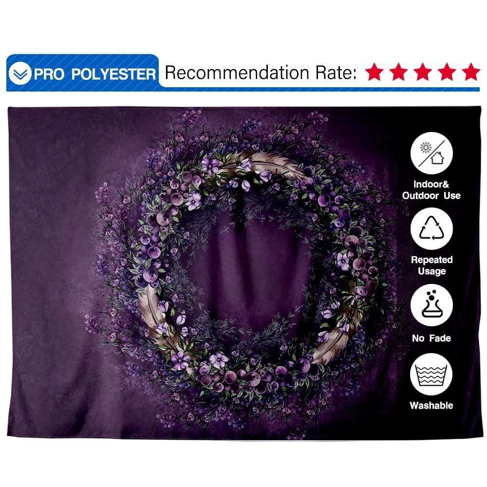 Allenjoy Purple Wreath New Born Portrait Backdrop - Allenjoystudio
