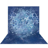 Allenjoy Blue Floral Backdrop for Portrait