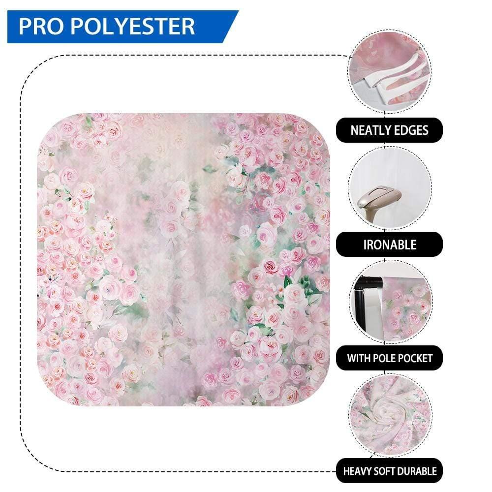 Allenjoy Pink Florals Hand Painting Photography Backdrop - Allenjoystudio