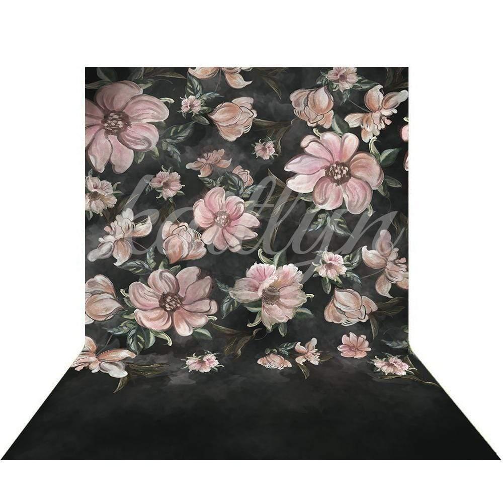 Allenjoy Pink Floral Portrait Backdrop - Allenjoystudio