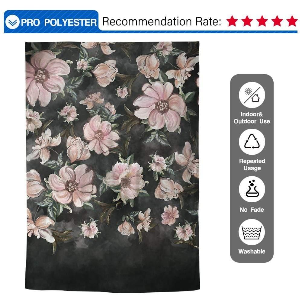 Allenjoy Pink Floral Portrait Backdrop - Allenjoystudio