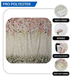 Allenjoy Pink White Beautiful Floral Bridal Shower Backdrop - Allenjoystudio
