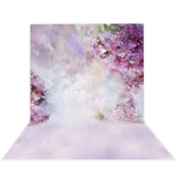 Allenjoy Spring Bokeh Purple Floral Backdrop