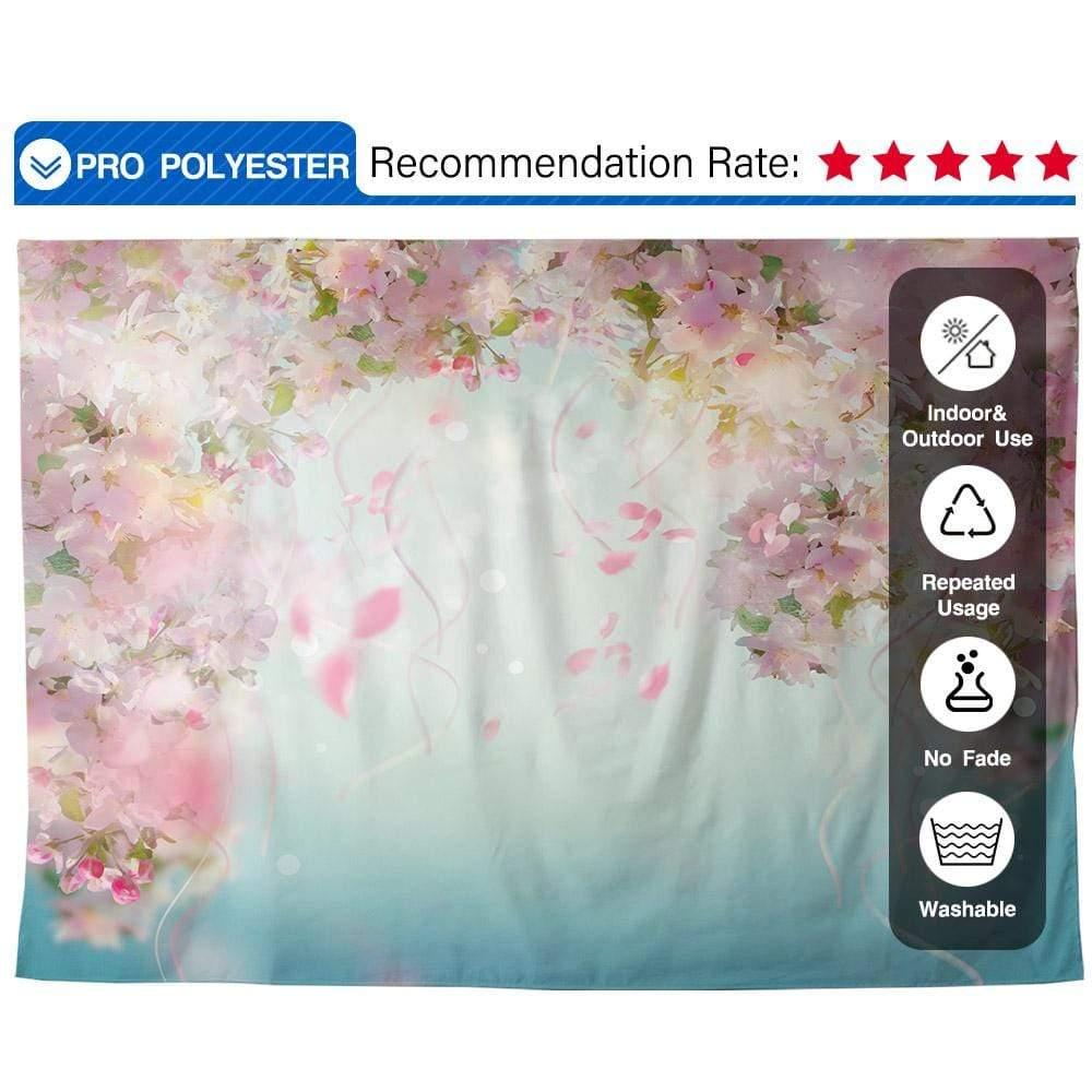 Allenjoy Flower Wall Backdrop Dreamy  Oil Painting Floral for Girls Macrame Wedding - Allenjoystudio
