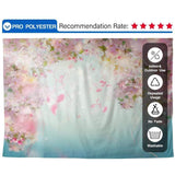 Allenjoy Flower Wall Backdrop Dreamy  Oil Painting Floral for Girls Macrame Wedding - Allenjoystudio