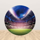 Allenjoy Football Field Round Backdrop  for Boys Birthday Party