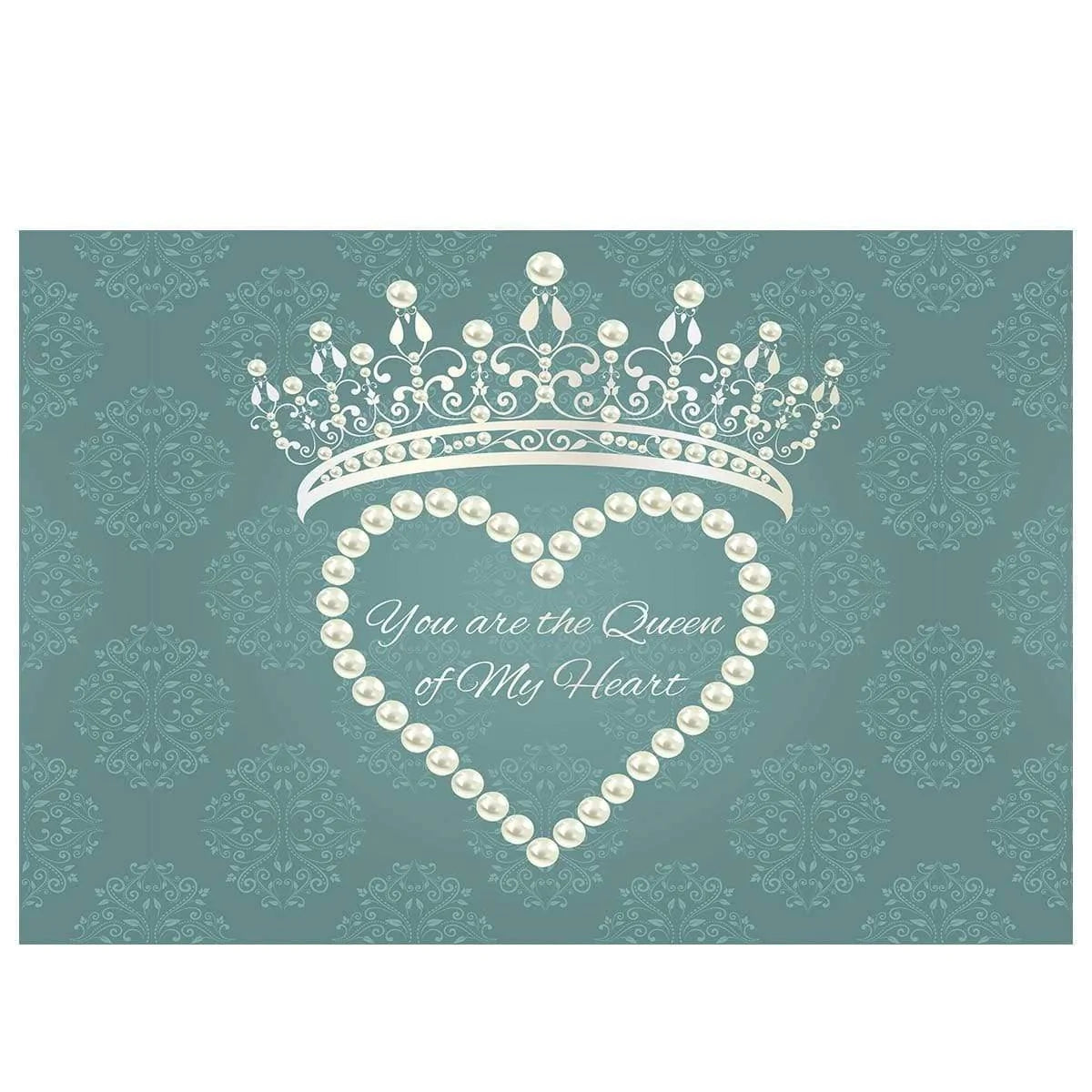 Allenjoy Love Royal Valentine pattern Green Backdrop - Allenjoystudio