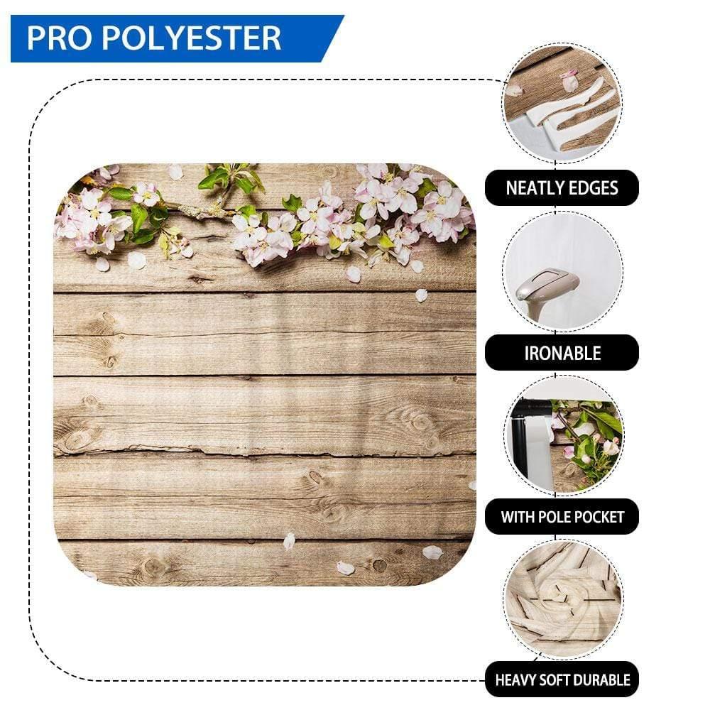 Allenjoy Peach blossom Bown Wood Backdrop for Mother's Day - Allenjoystudio