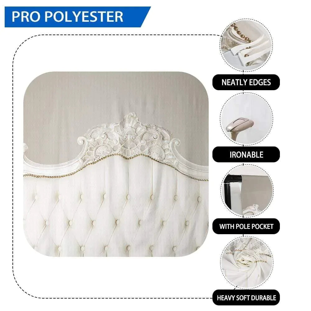 Allenjoy White Professional Tufted Headboard  Backdrop - Allenjoystudio