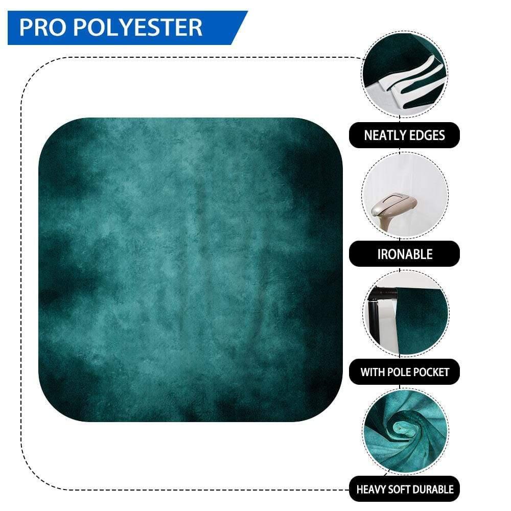 Allenjoy Peacock Blue Old Master Backdrop - Allenjoystudio