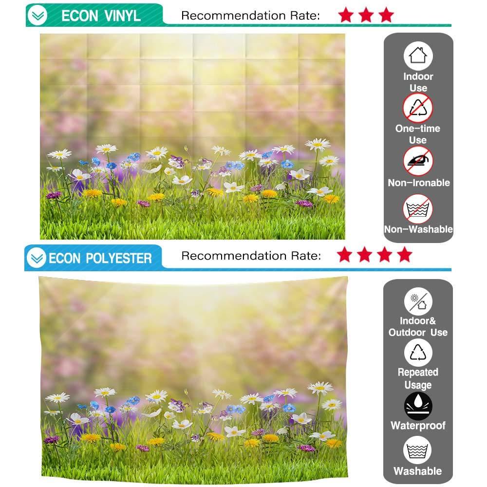 Allenjoy Grass Wildflower Bush in Glitter Sunshine Spirng Backdrop - Allenjoystudio