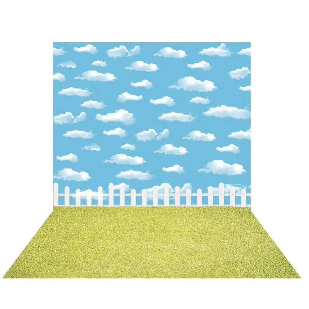 Allenjoy Easter Backdrop Blue Sky White Cloud Backdrop - Allenjoystudio