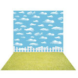 Allenjoy Easter Backdrop Blue Sky White Cloud Backdrop