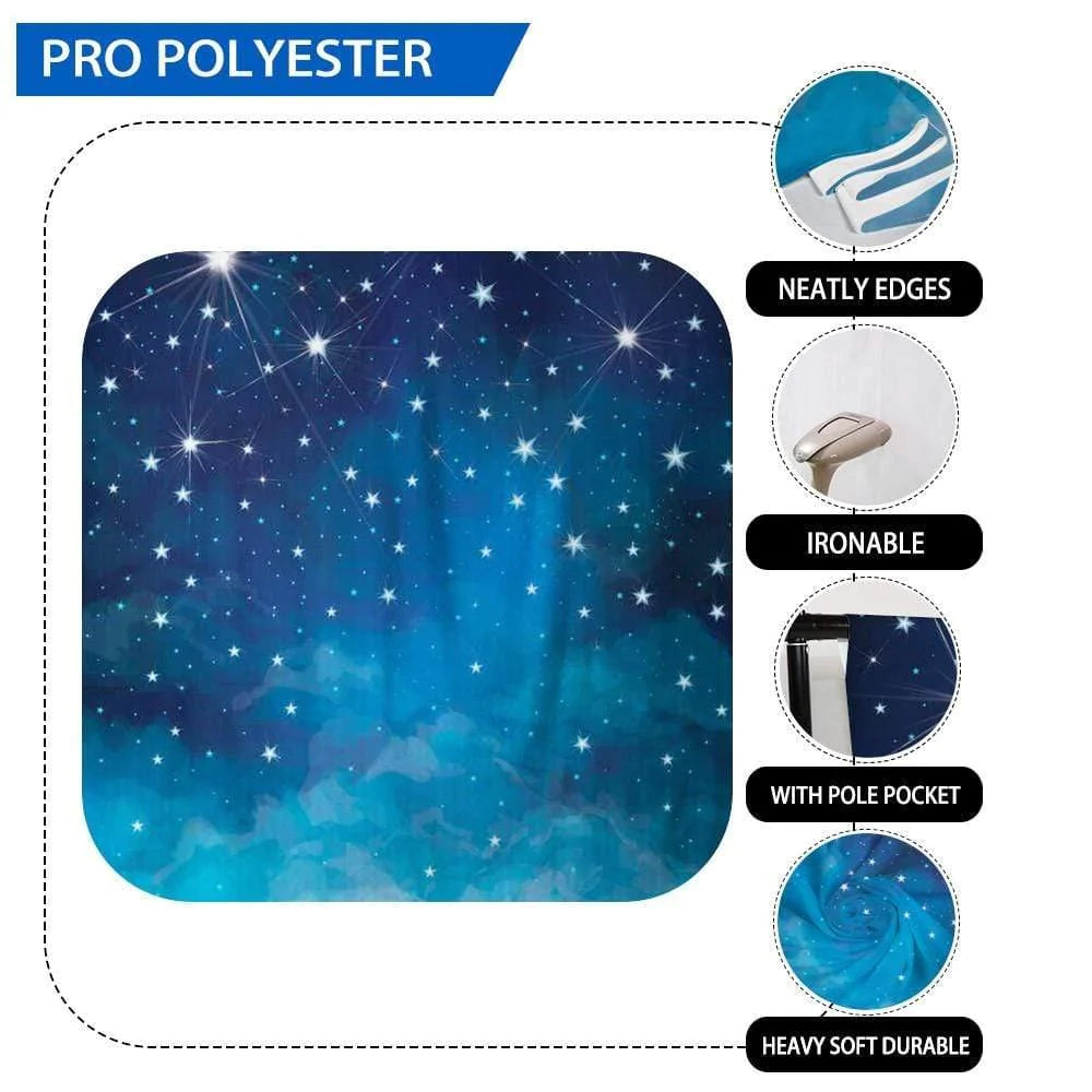 Allenjoy Galaxy Backdrop Space Blue Stars Shine newborn Baby Background Photocall Photobooth - Allenjoystudio
