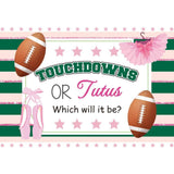 Allenjoy Gender Reveal Touchdowns or Tutus Backdrop
