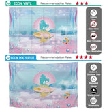 Allenjoy Glitter Mermaid Underwater Backdrop for Children Pink Shell Coral Photophone - Allenjoystudio