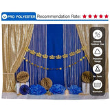 Allenjoy Golden Curtain and Navy Blue Background for Cake Smash Designed by Panida Phillips - Allenjoystudio