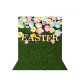 Allenjoy Easter Golden Letter Egss Grass Backdround