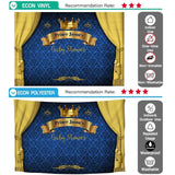 Allenjoy Golden Princess Royal and Blue Yellow Curtain Backdrop - Allenjoystudio