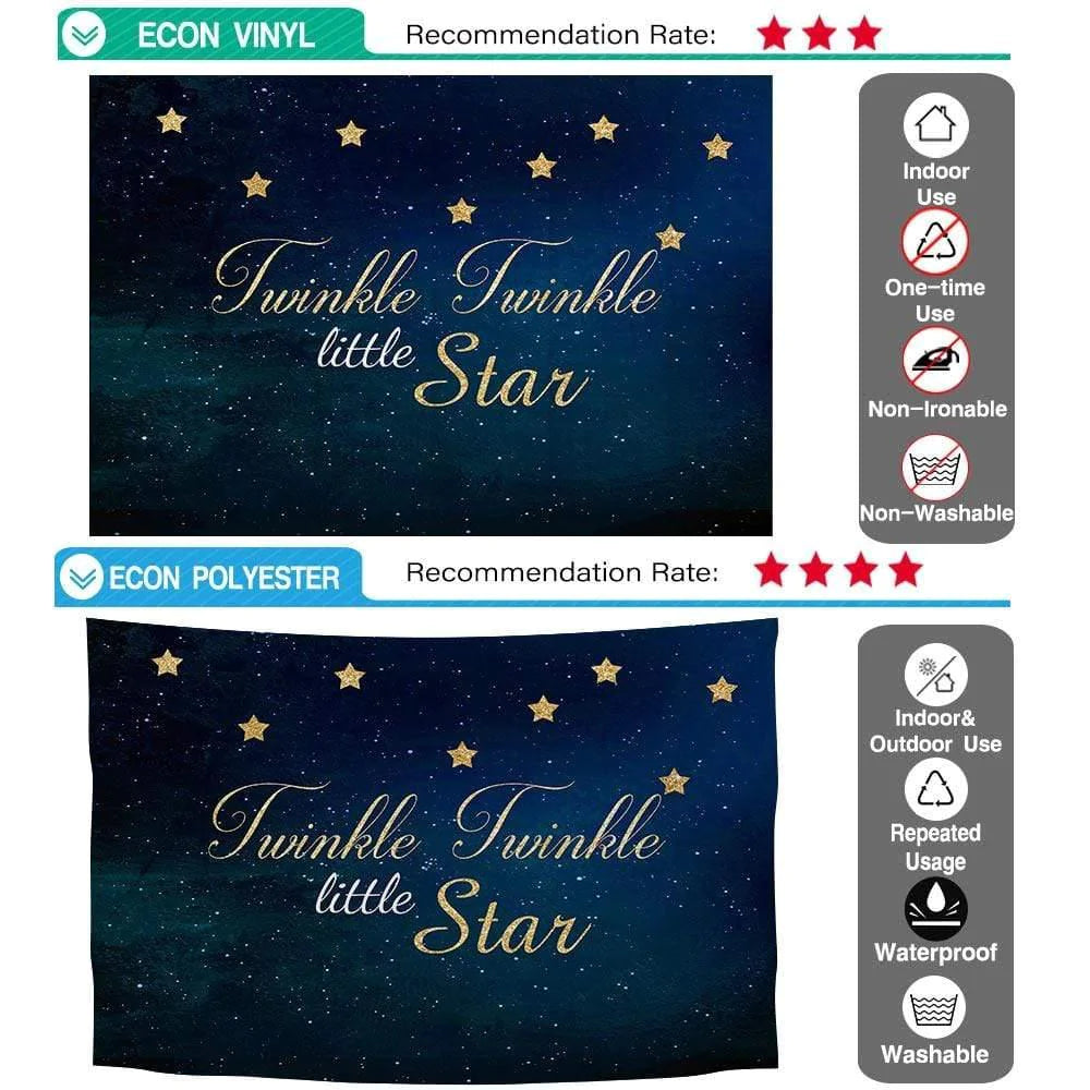 Allenjoy Golden Twinkle Little Star Night Sky Dreamlight Backdrop - Allenjoystudio