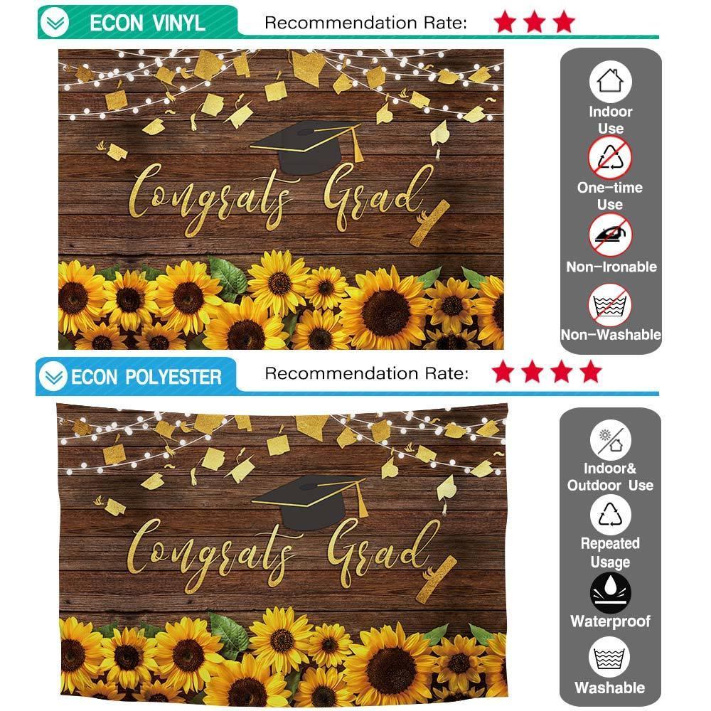 Allenjoy Grown Wood Sunflower Backdrop for Graduation Prom - Allenjoystudio