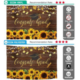 Allenjoy Grown Wood Sunflower Backdrop for Graduation Prom - Allenjoystudio