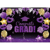 Allenjoy Graduation Congratulations Congrats Grad Class of 2021 Prom Party Backdrop - Allenjoystudio