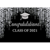 Allenjoy Graduation Party Backdrop Class of 2021 Gold Glitter Bokeh Spots - Allenjoystudio