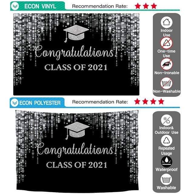 Allenjoy Graduation Party Backdrop Class of 2021 Gold Glitter Bokeh Spots - Allenjoystudio