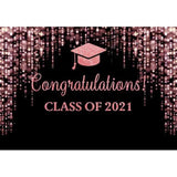 Allenjoy Graduation Party Backdrop Class of 2021 Gold Glitter Bokeh Spots - Allenjoystudio