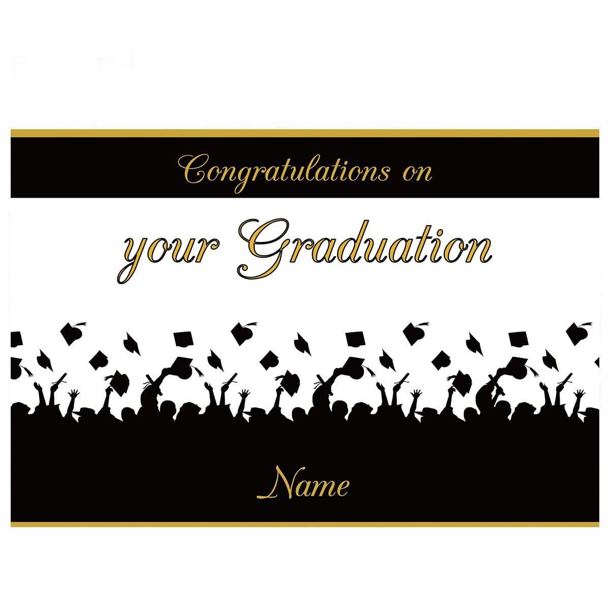 Allenjoy Congratulations on your Graduation Custom Name Backdrop - Allenjoystudio