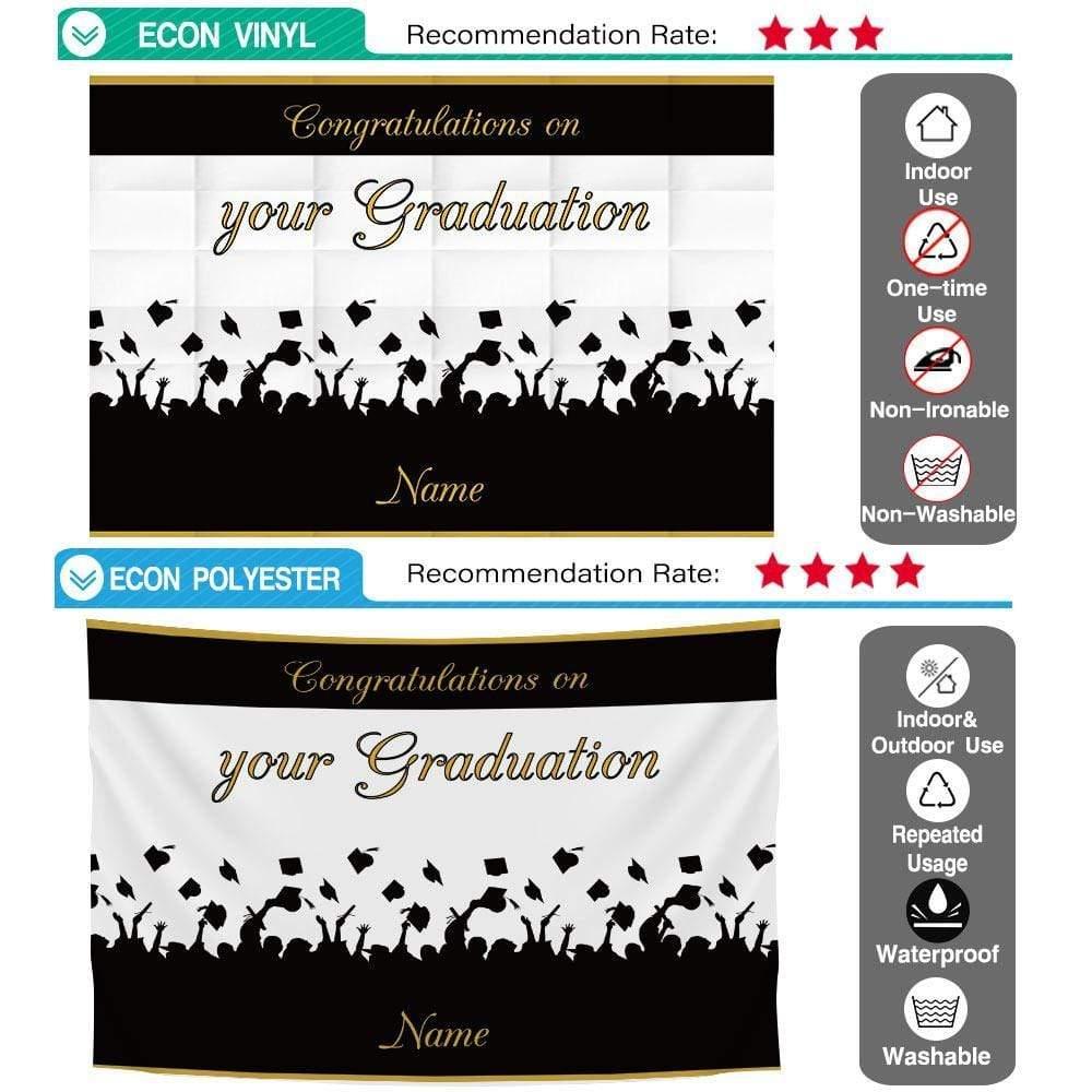 Allenjoy Congratulations on your Graduation Custom Name Backdrop - Allenjoystudio