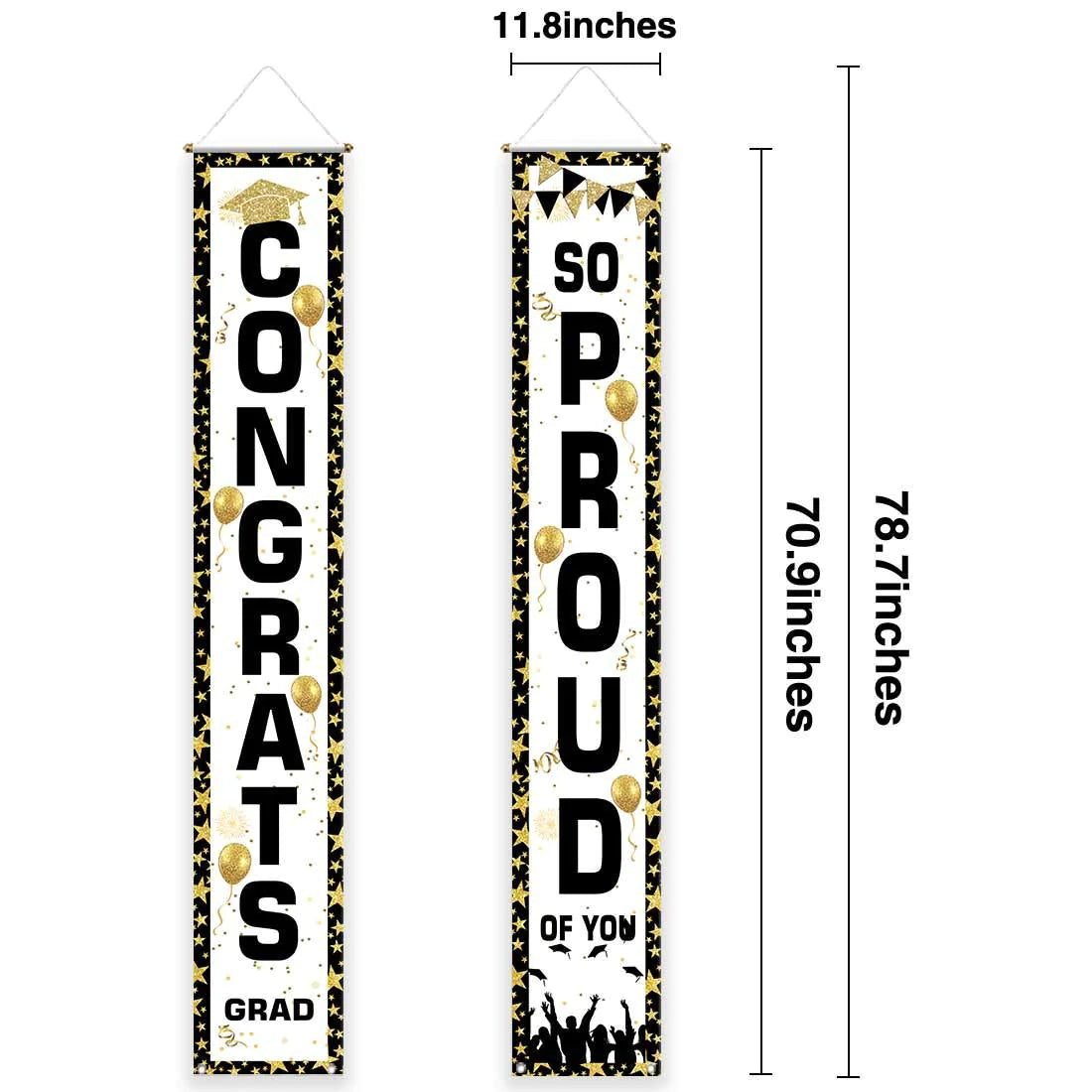 Allenjoy Graduation Porch Sign Congrats Grad Door Banner - Allenjoystudio