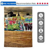 Allenjoy Graffiti Backdrop Photography Wood Wall Outdoor City Background Polyester - Allenjoystudio